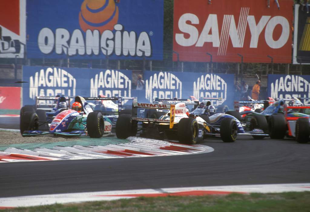 Johnny Herbert Eddie Irvine collision Monza 1994