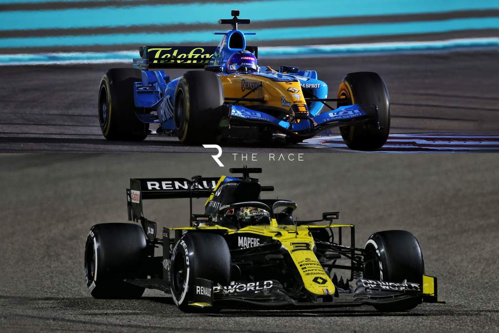 Renault 2005 and 2020 F1 cars