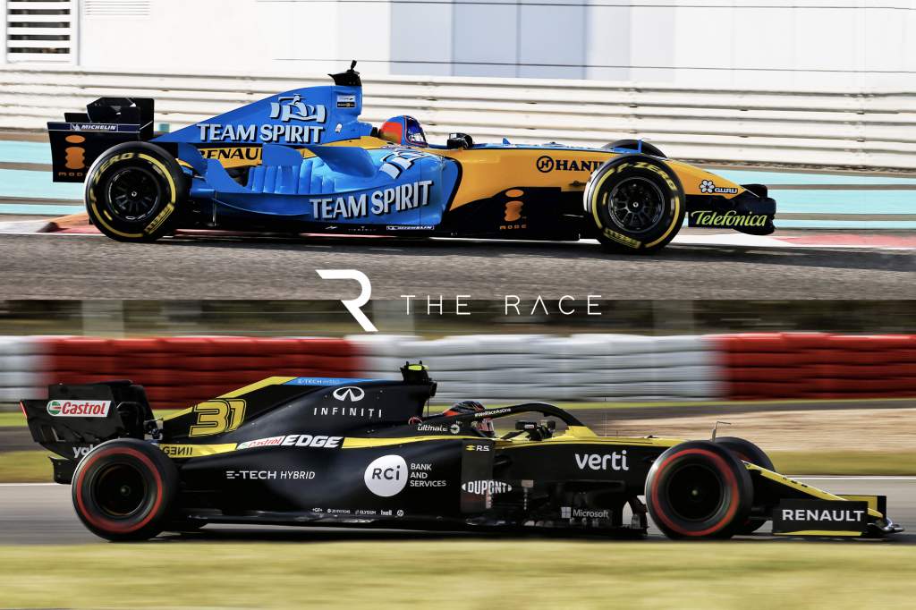 Renault 2005 and 2020 F1 cars