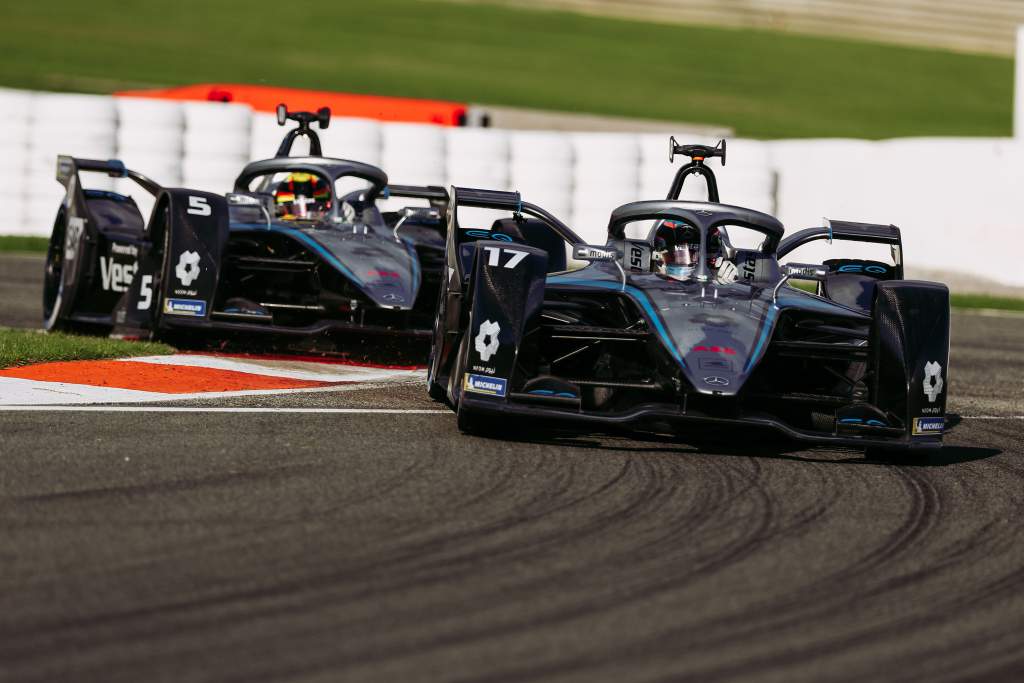 Nyck de Vries and Stoffel Vandoorne, Mercedes, Formula E testing