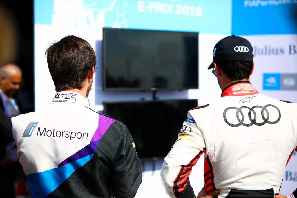 Alexander Sims, BMW, and Lucas di Grassi, Audi, Formula E