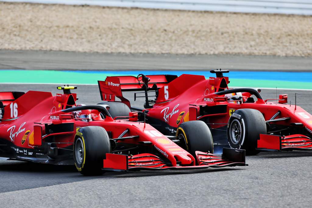 Charles Leclerc Sebastian Vettel Ferrari Nurburgring 2020