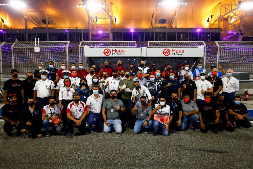 Romain Grosjean, Haas F1 and track workers