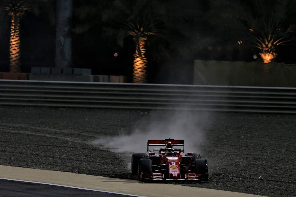 Sebastian Vettel Ferrari spin Sakhir Grand Prix 2020