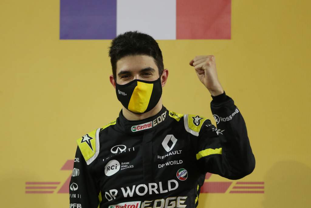 Esteban Ocon Renault F1 2020 Sakhir GP podium