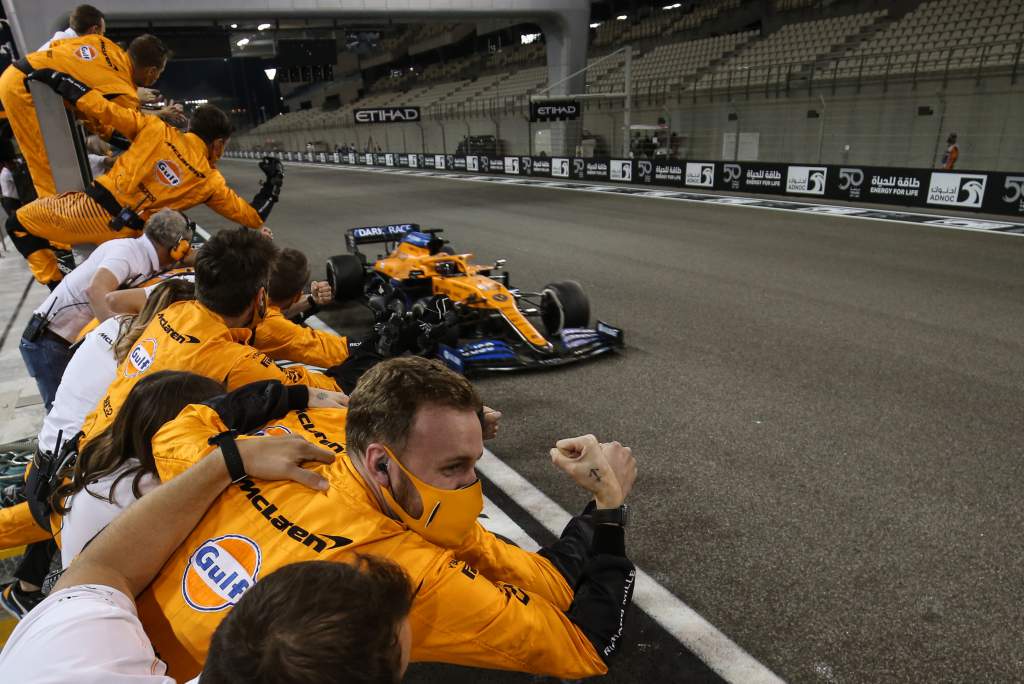 McLaren celebrations Abu Dhabi F1