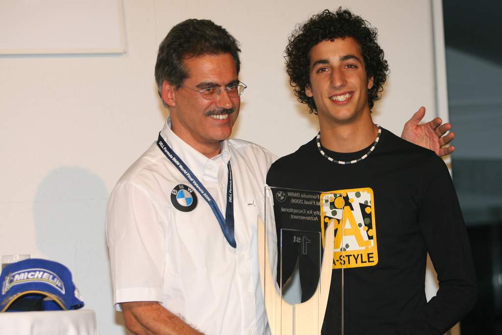 Daniel Ricciardo Mario Theissen Formula BMW prize giving 2006