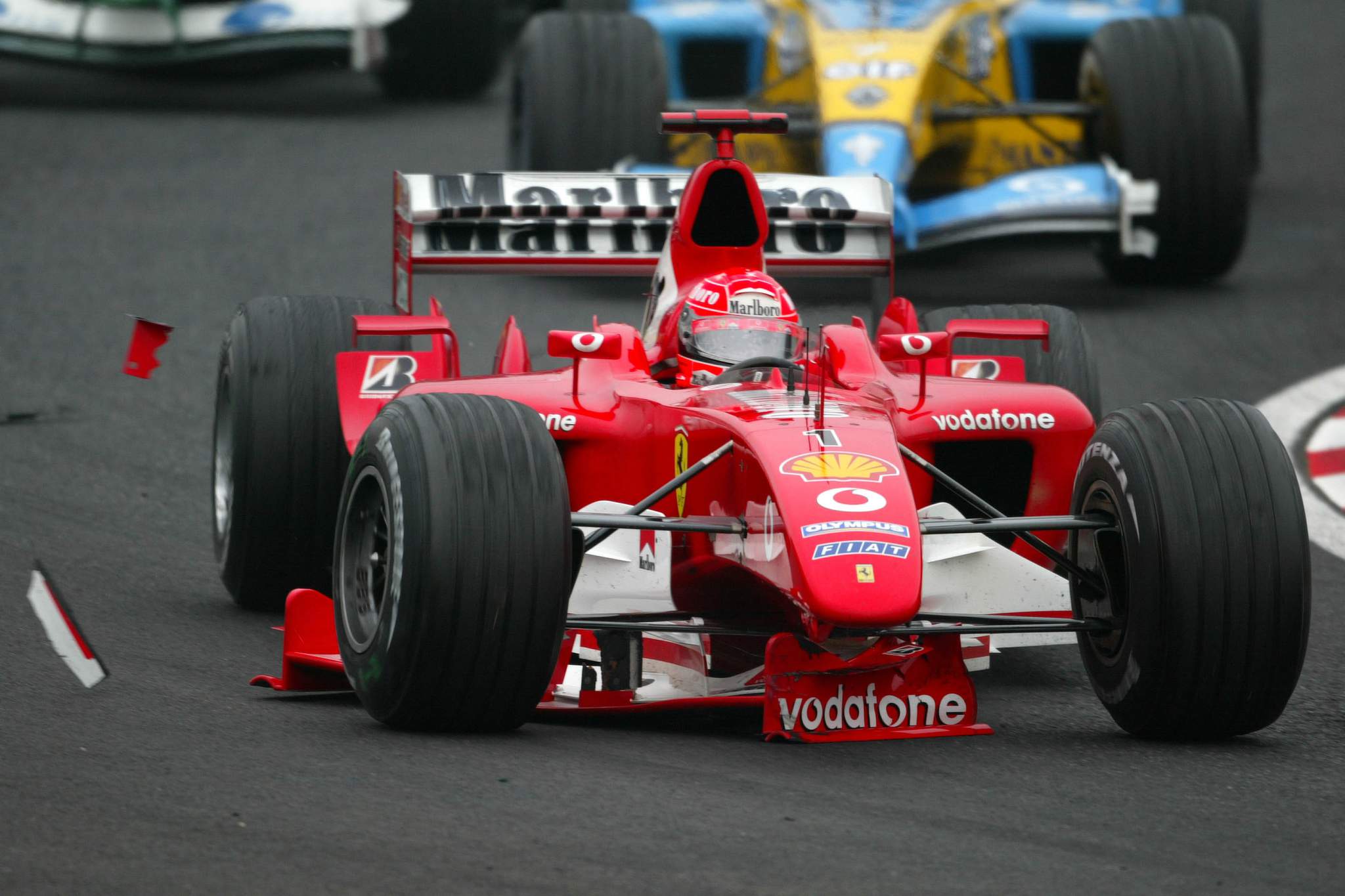 Michael Schumacher Ferrari damage Japanese Grand Prix 2003 Suzuka