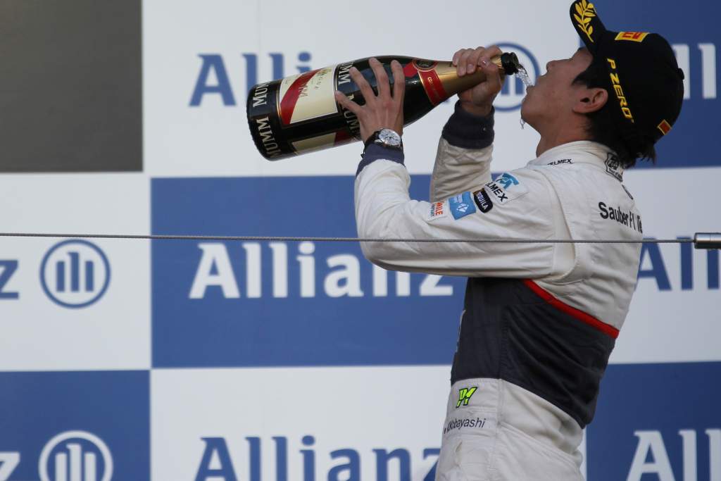 Kamui Kobayashi Suzuka podium 2012