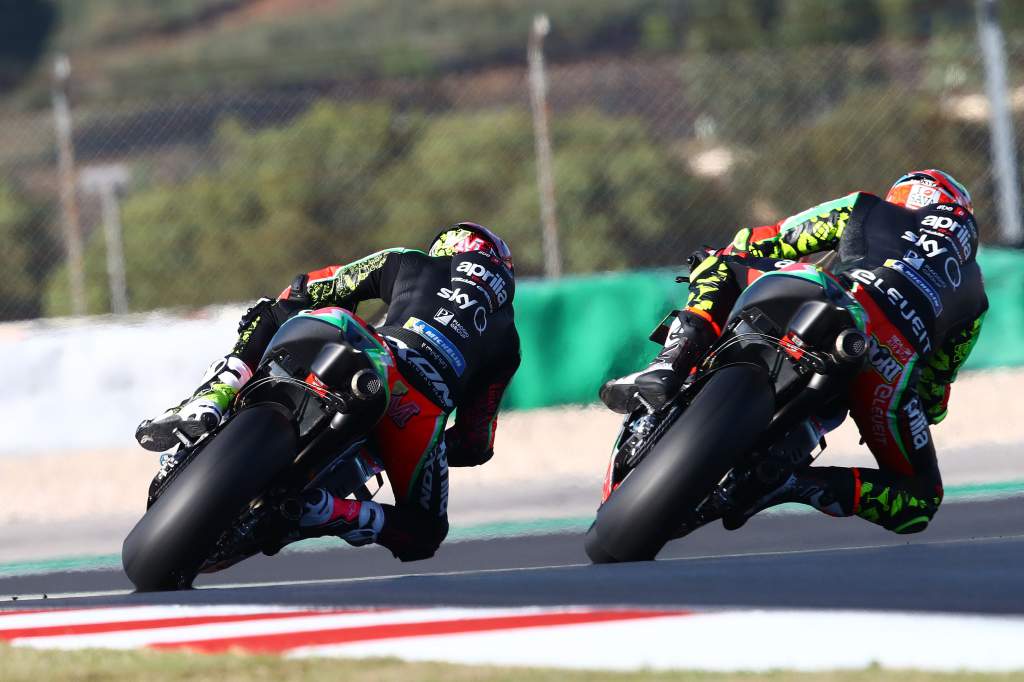 Lorenzo Savadori, Aleix Espargaro Aprilia Portimao MotoGP 2020