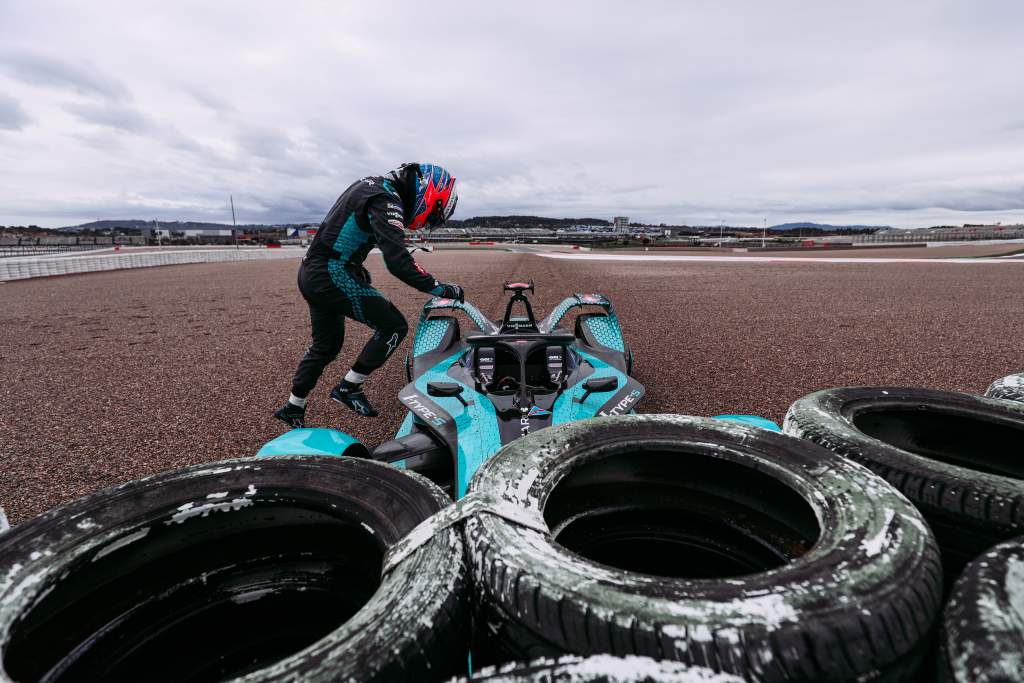 Mitch Evans Jaguar crash Valencia Formula E test 2020