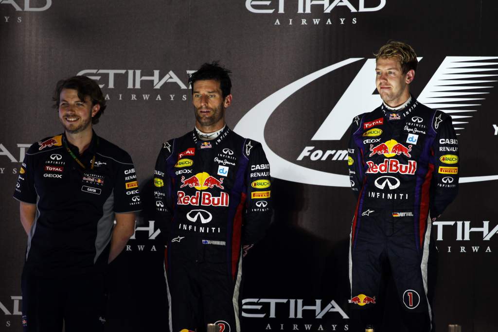 Gavin Ward Mark Webber Sebastian Vettel Red Bull F1