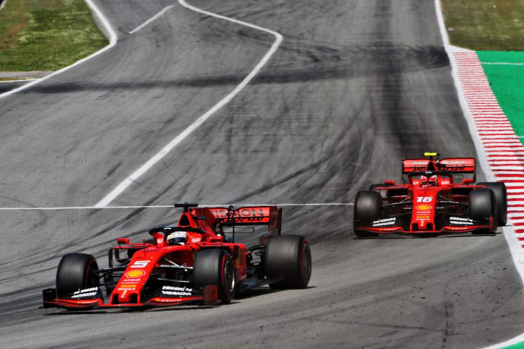Sebastian Vettel Charles Leclerc Ferrari F1