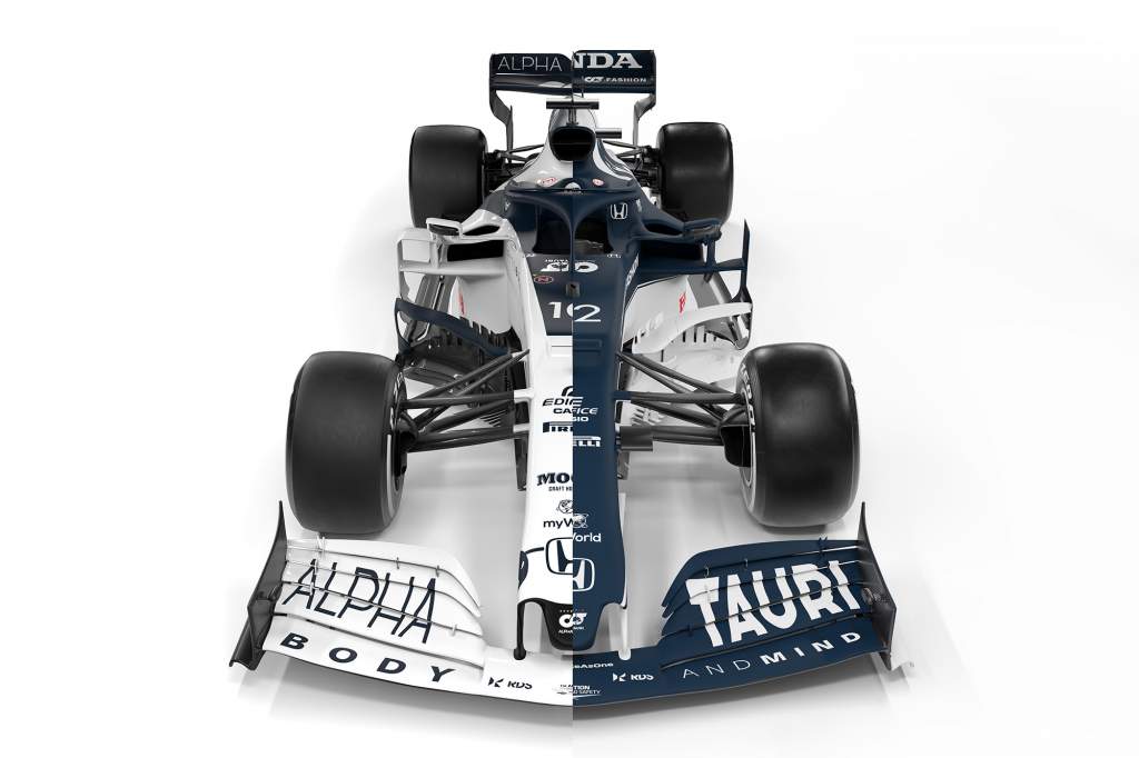 AlphaTauri 2020 2021 F1 car comparison