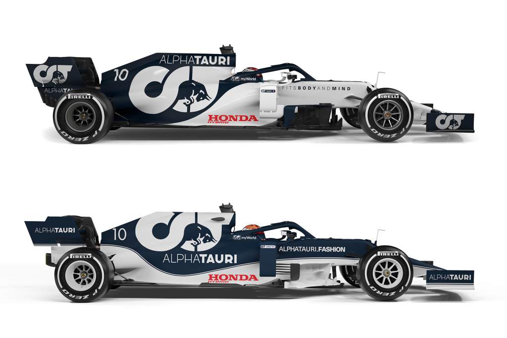 AlphaTauri 2020 2021 F1 car comparison