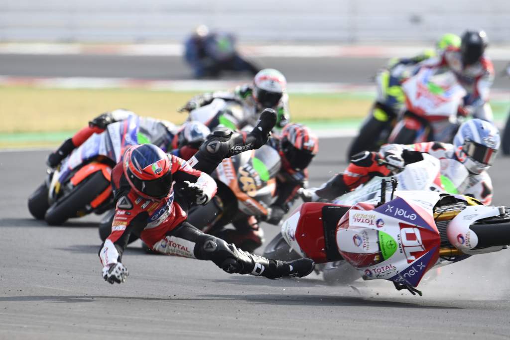 Tommaso Marcon Crash, Motoe Race, Emilia Romagna Motogp, 20 September 2020