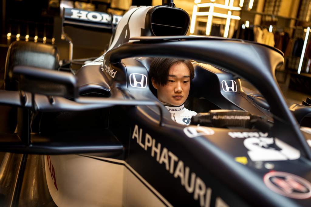 Yuki Tsunoda AlphaTauri F1 launch 2021