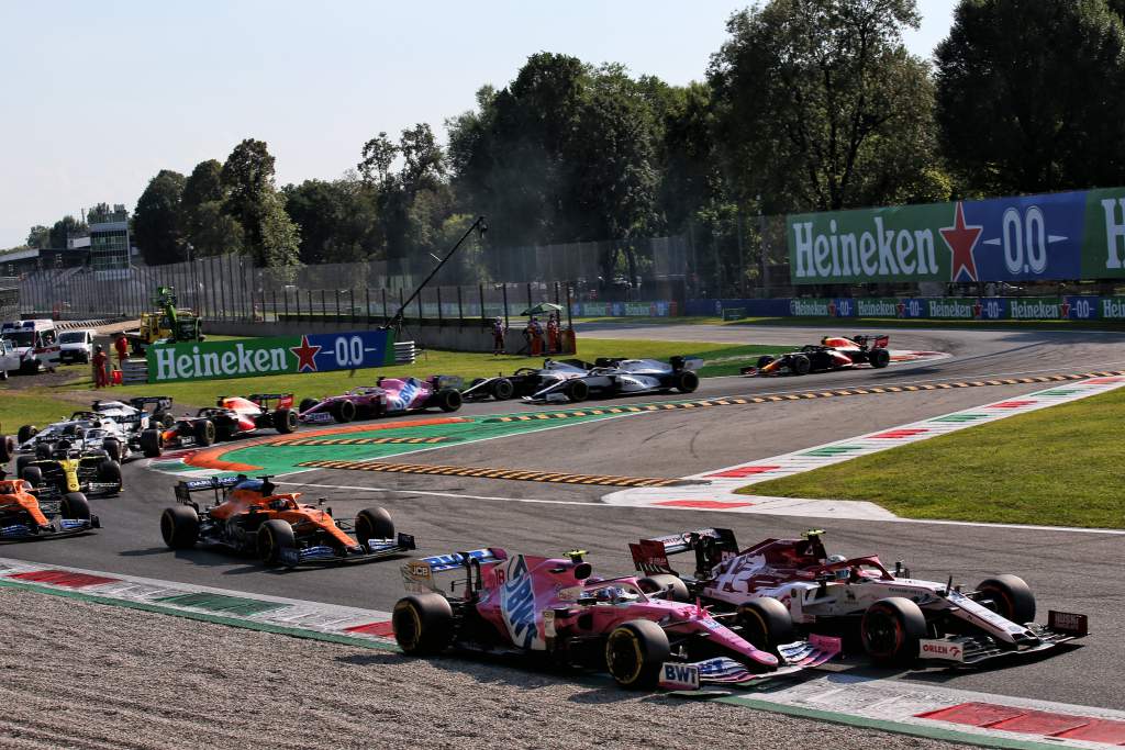 Lance Stroll Racing Point Antonio Giovinazzi Alfa Romeo F1