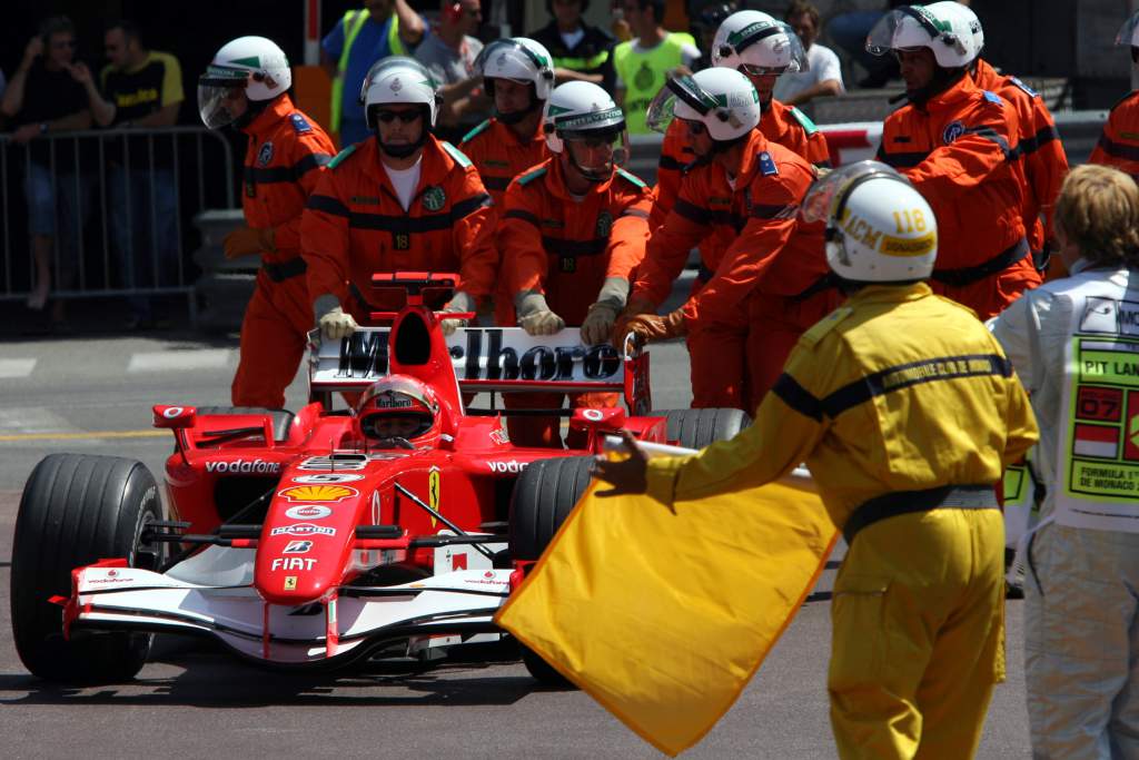 Michael Schumacher Ferrari crash Monaco qualifying 2006