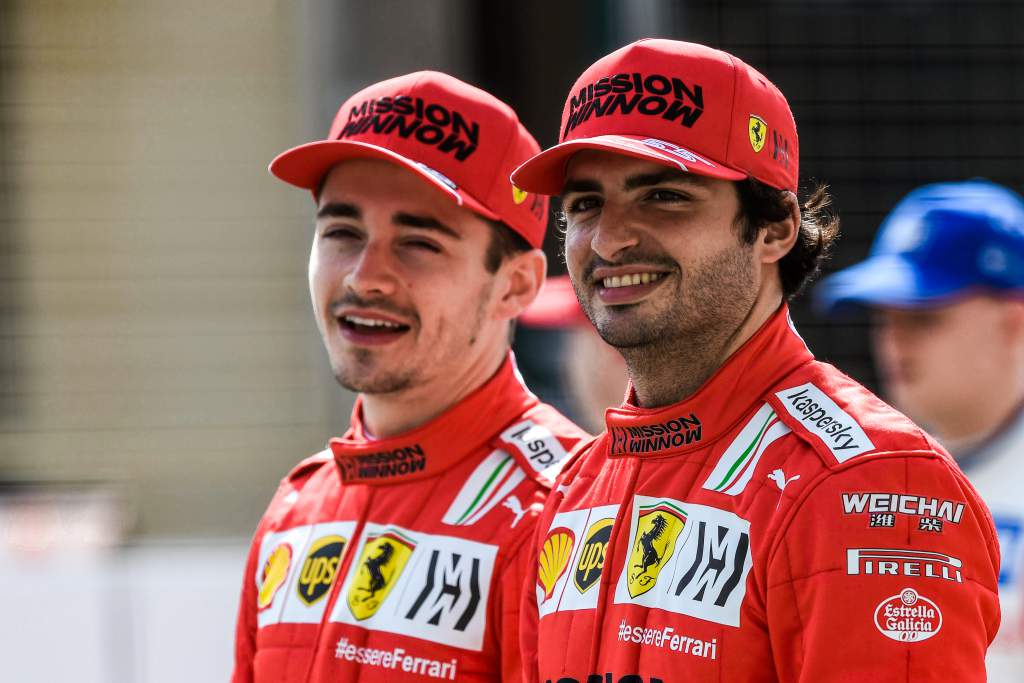 Carlos Sainz Jr Charles Leclerc Ferrari F1