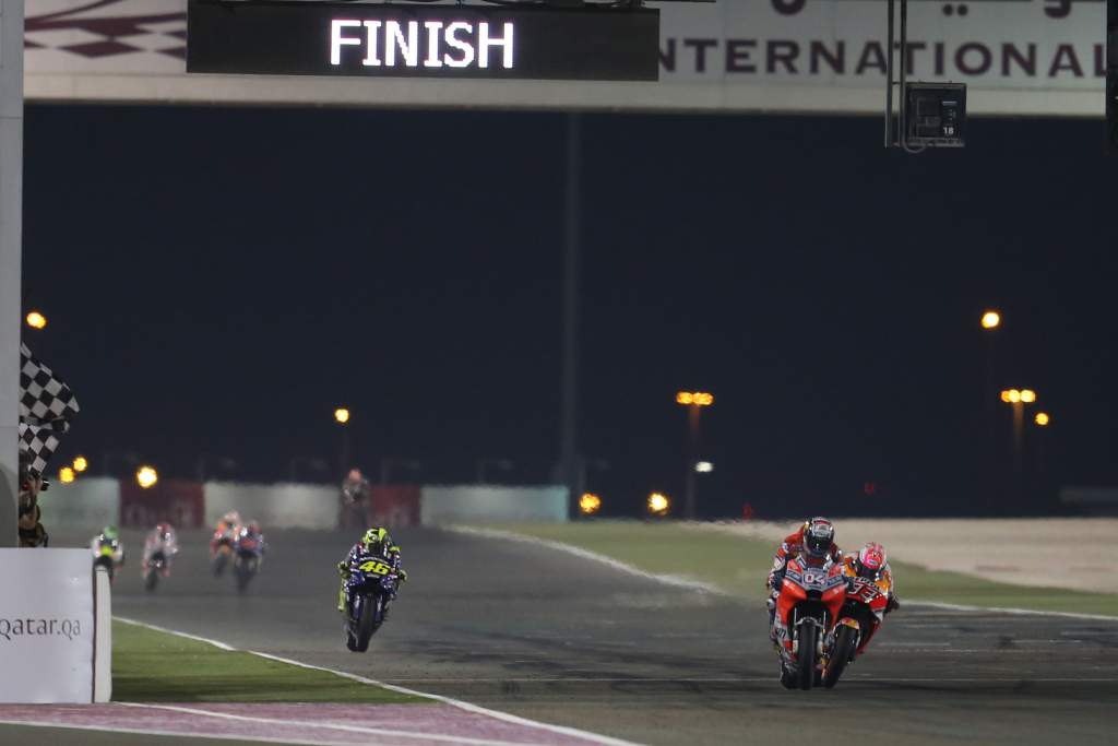 Dovizioso Marquez Rossi Qatar MotoGP finish 2018