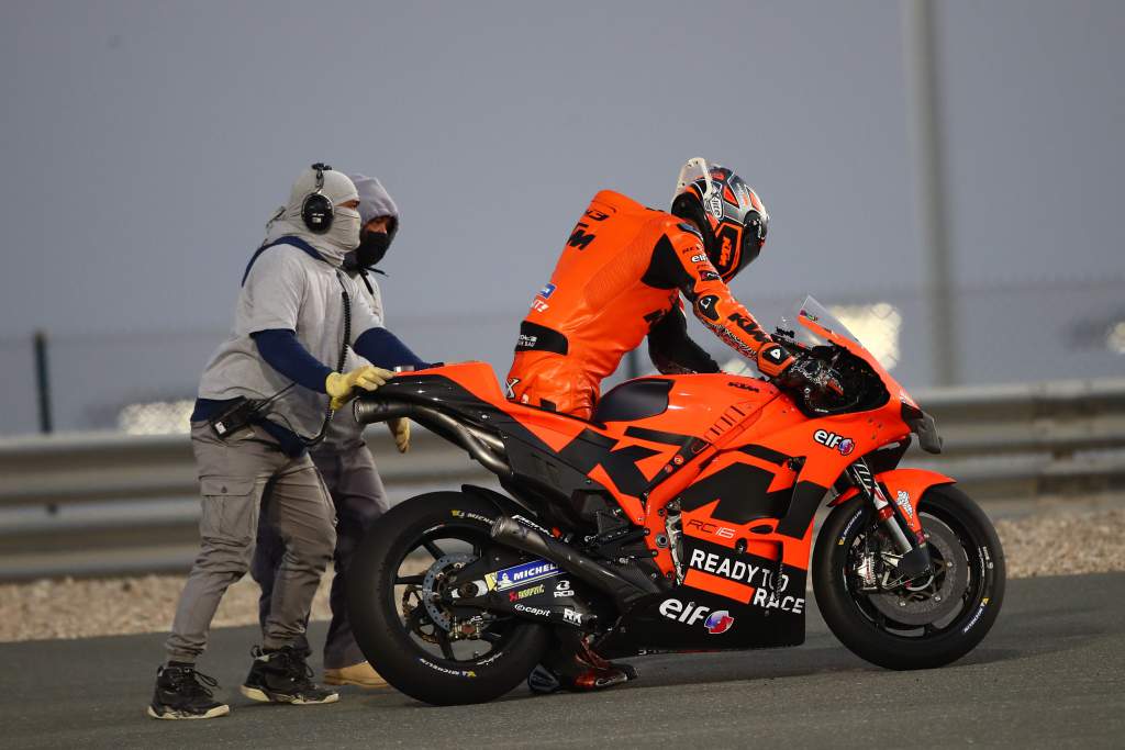 Danilo Petrucci  after crash , Qatar MotoGP test