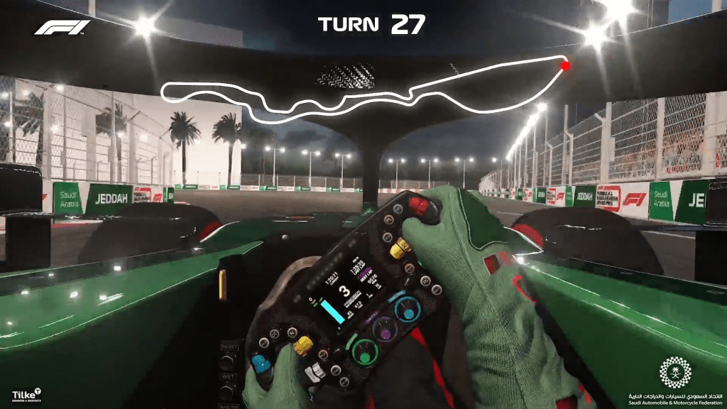 Onboard Saudi Arabia Jeddah F1 circuit