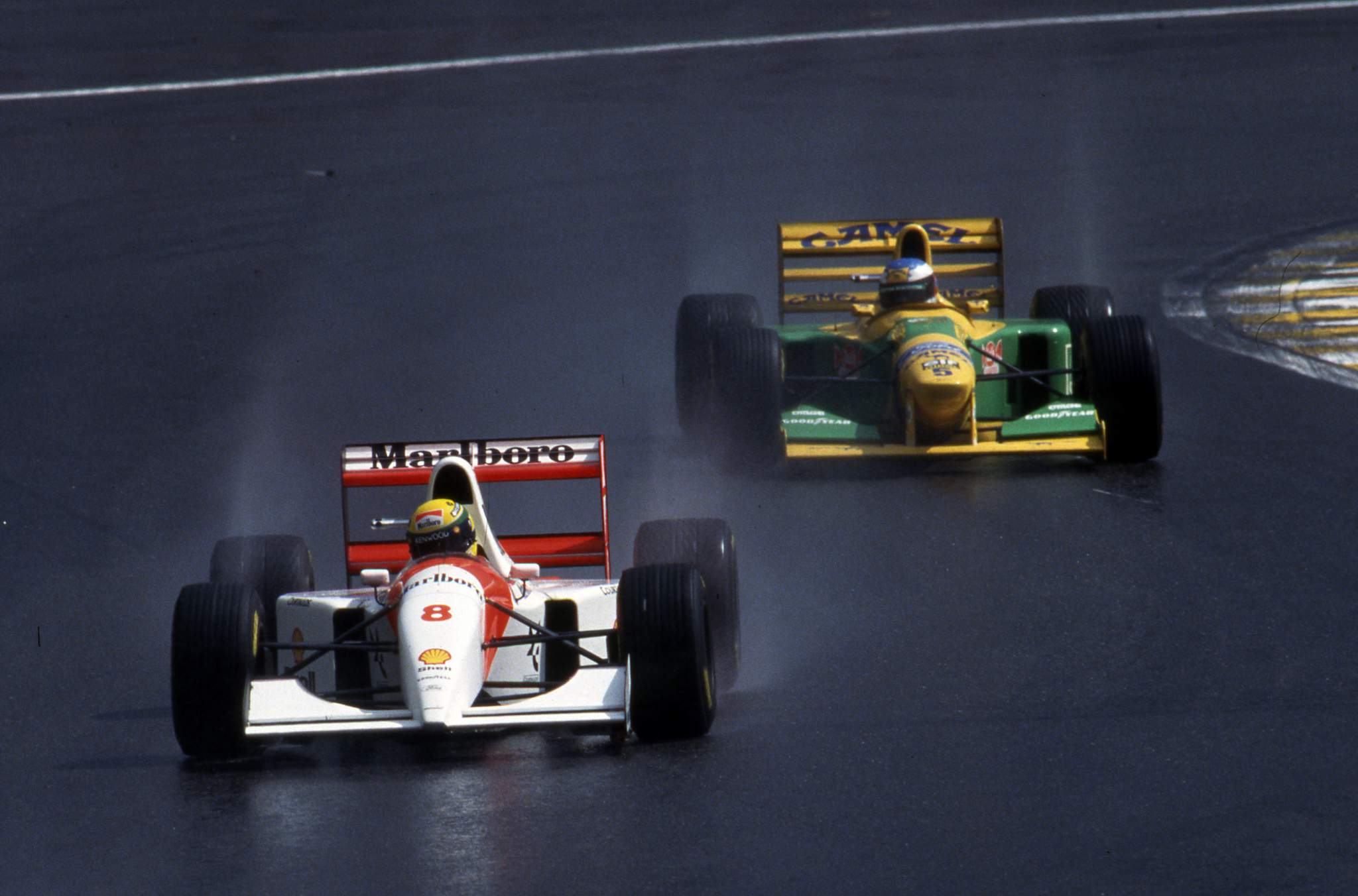 Ayrton Senna McLaren Michael Schumacher Benetton F1 1993