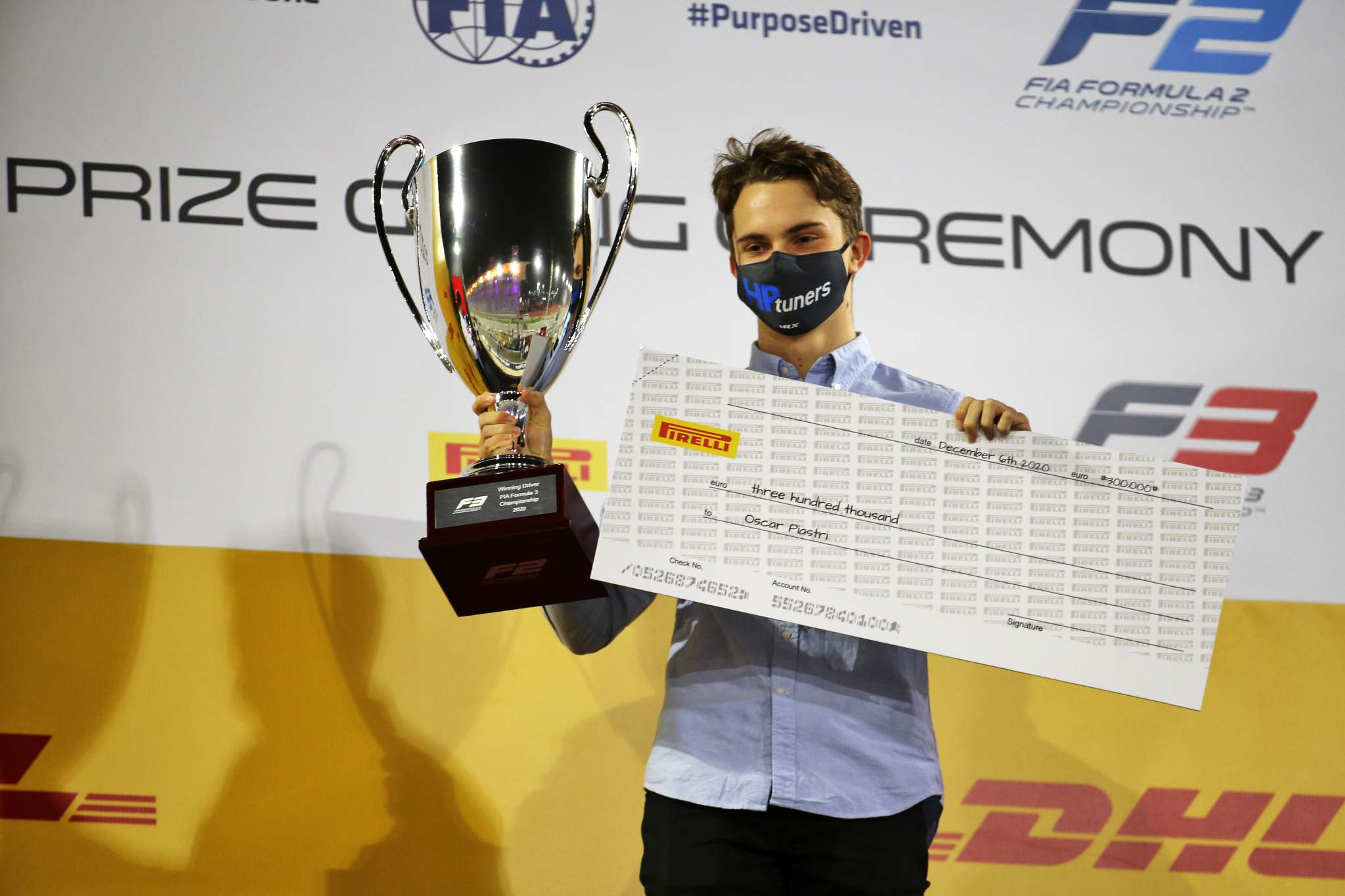 Motor Racing Fia Formula 3 Championship Prize Giving Ceremony Sunday Sakhir, Bahrain