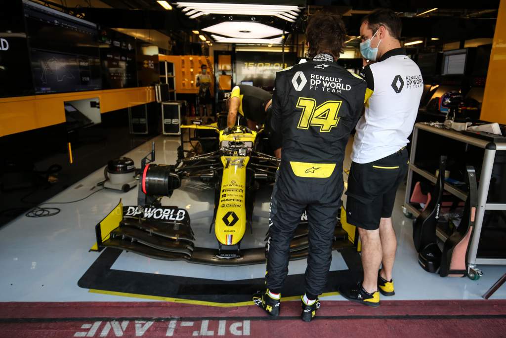 Fernando Alonso Renault Abu Dhabi F1 test 2020