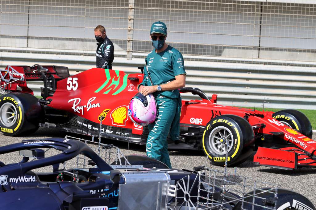 Sebastian Vettel Aston Martin Ferrari F1 testing