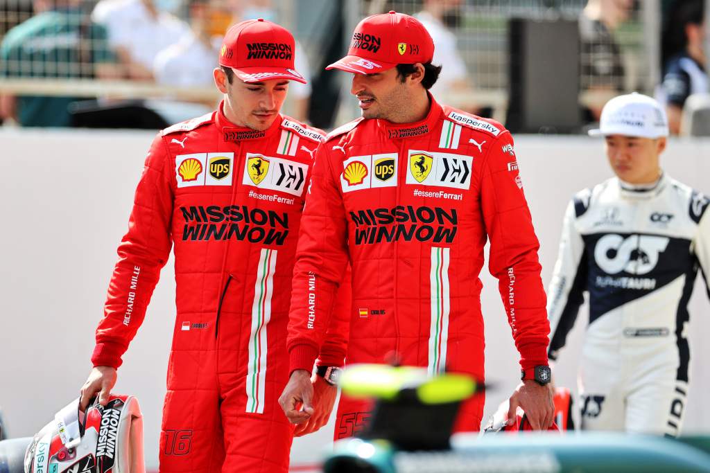 Carlos Sainz Charles Leclerc F1 Ferrari