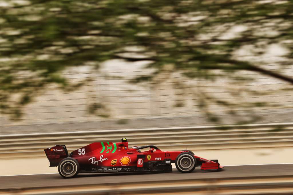 Carlos Sainz Jr Ferrari Bahrain F1 testing 2021