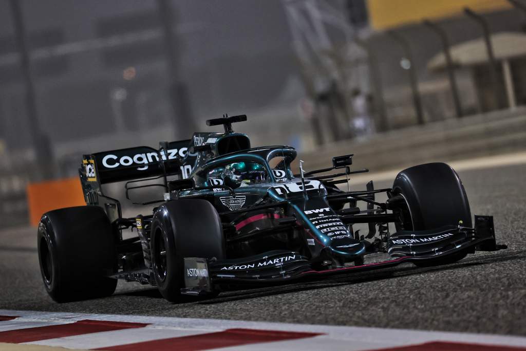 Lance Stroll Aston Martin Bahrain F1 testing 2021