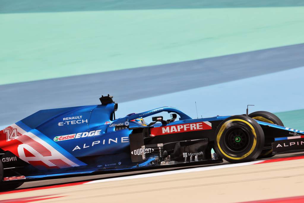 Fernando Alonso Alpine F1 testing