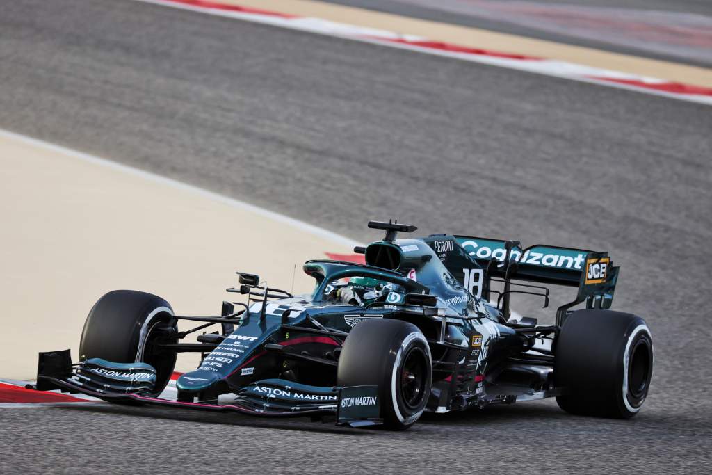 Lance Stroll Aston Martin Bahrain F1 test 2021