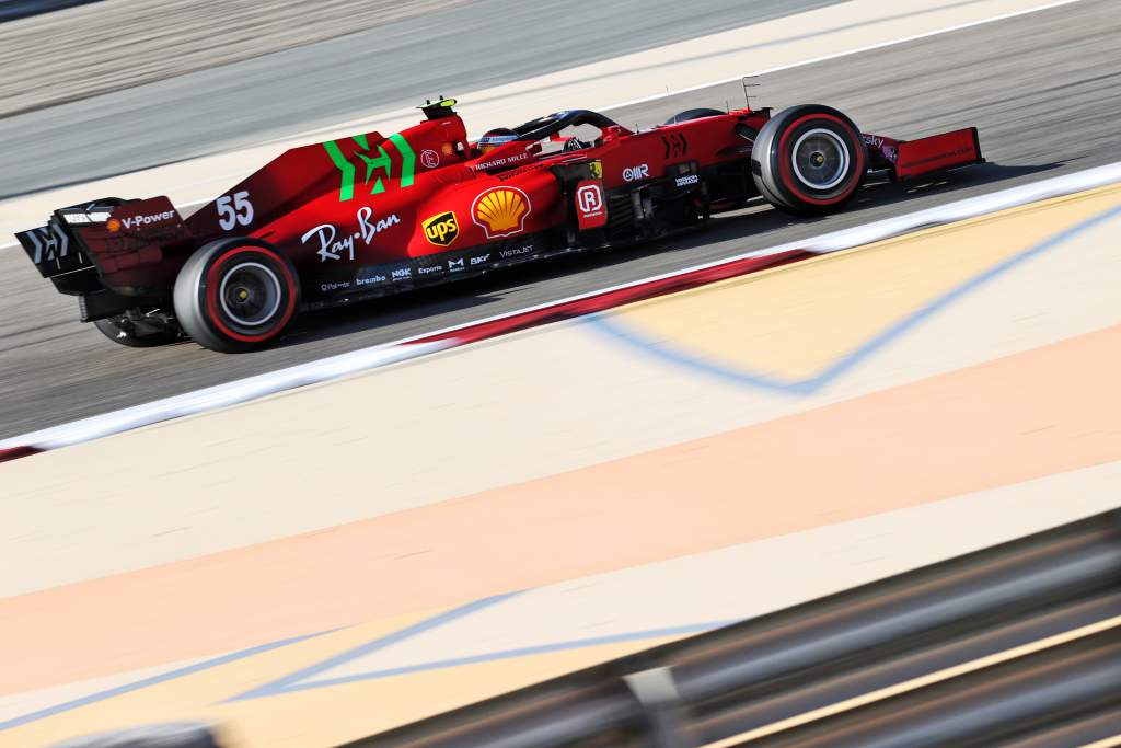 Carlos Sainz Jr Ferrari Bahrain F1 testing 2021