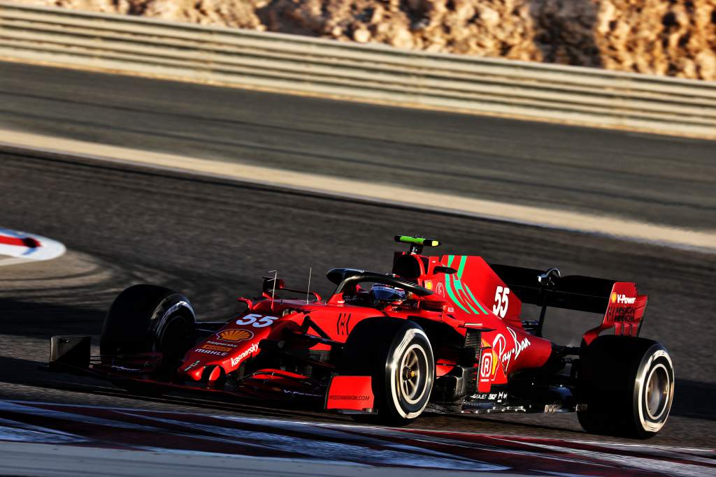 Carlos Sainz Jr Ferrari Bahrain F1 test 2021