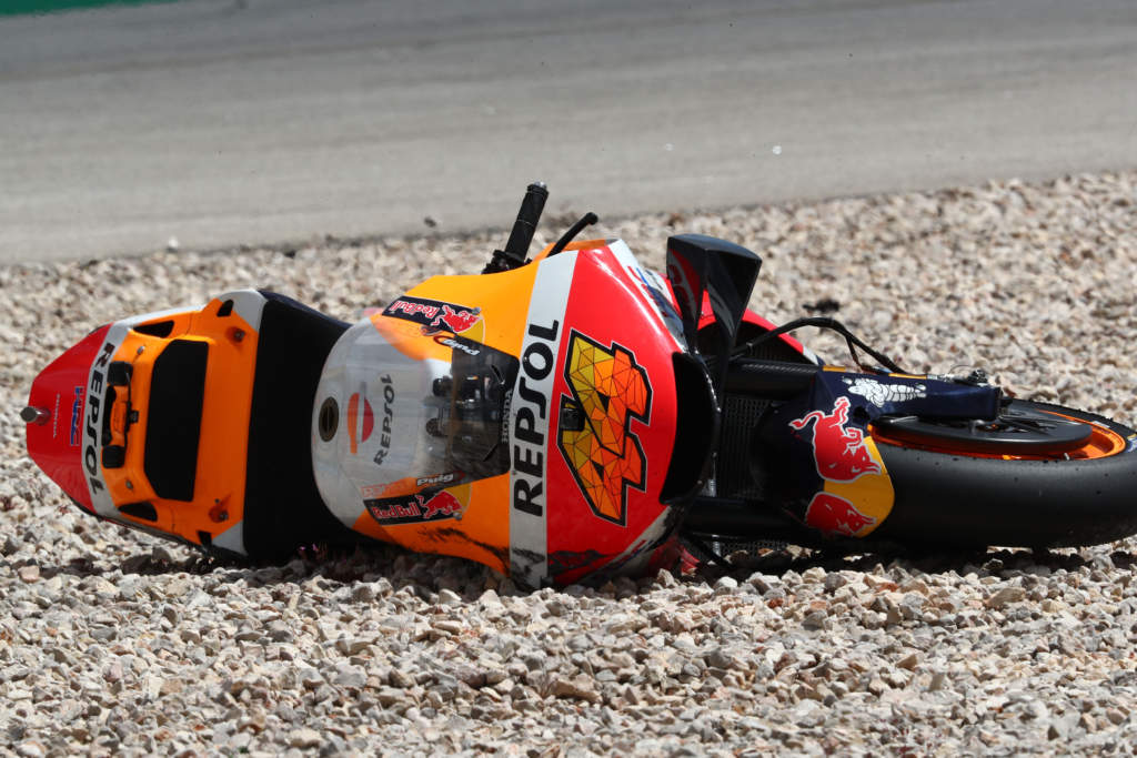 Pol Espargaro crash Portimao MotoGP practice 2021