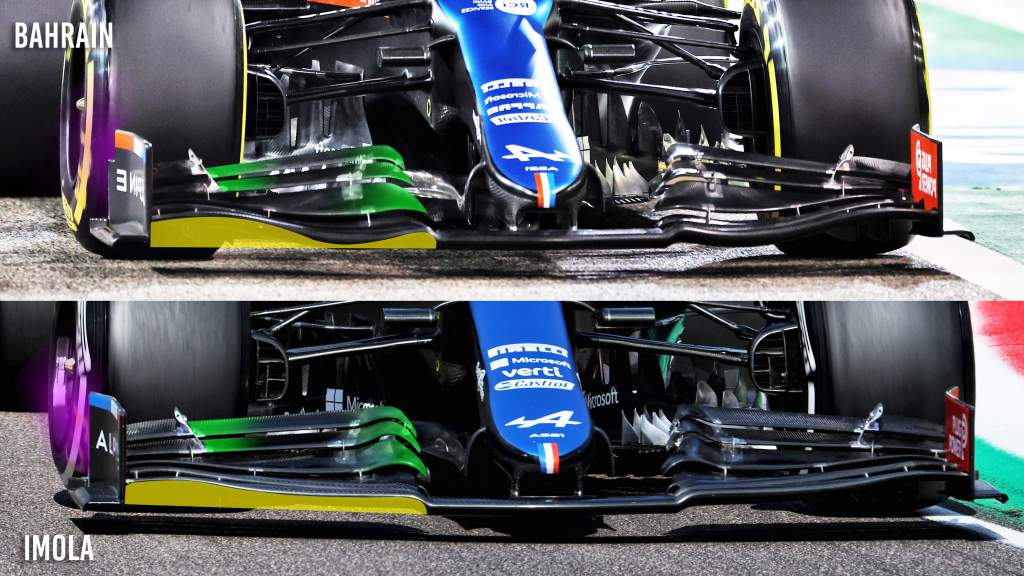 Alpine F1 front wing Imola