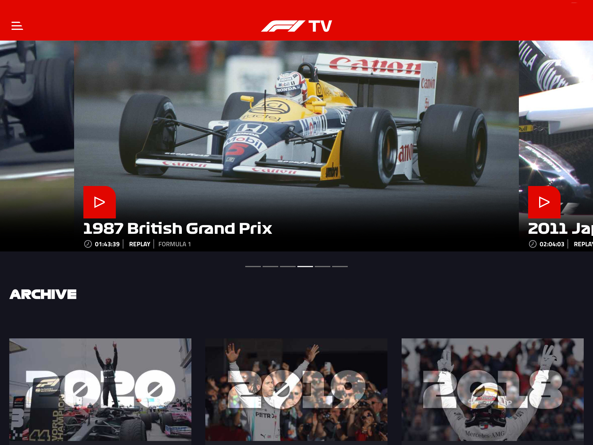 F1TV promo images