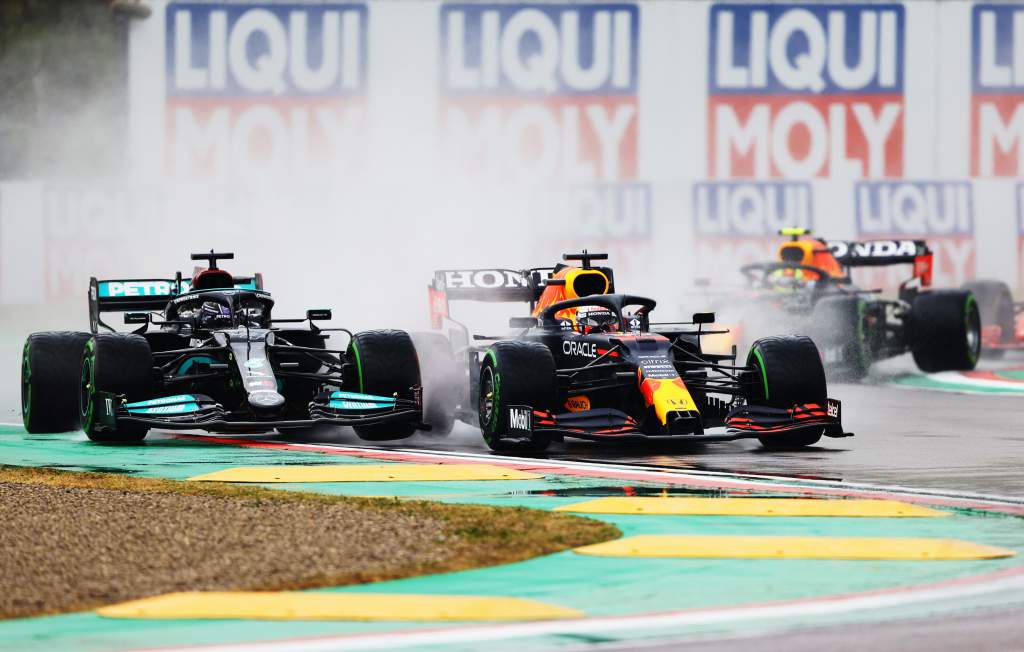 Lewis Hamilton Mercedes Max Verstappen Red Bull Imola F1 2021