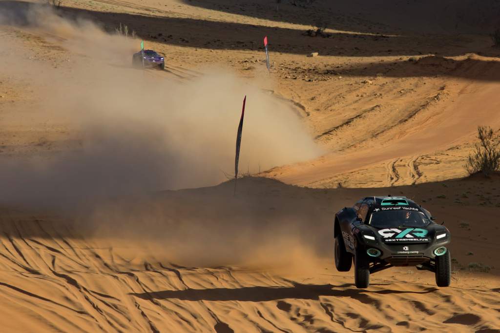 Rosberg’s team wins fraught inaugural Extreme E event