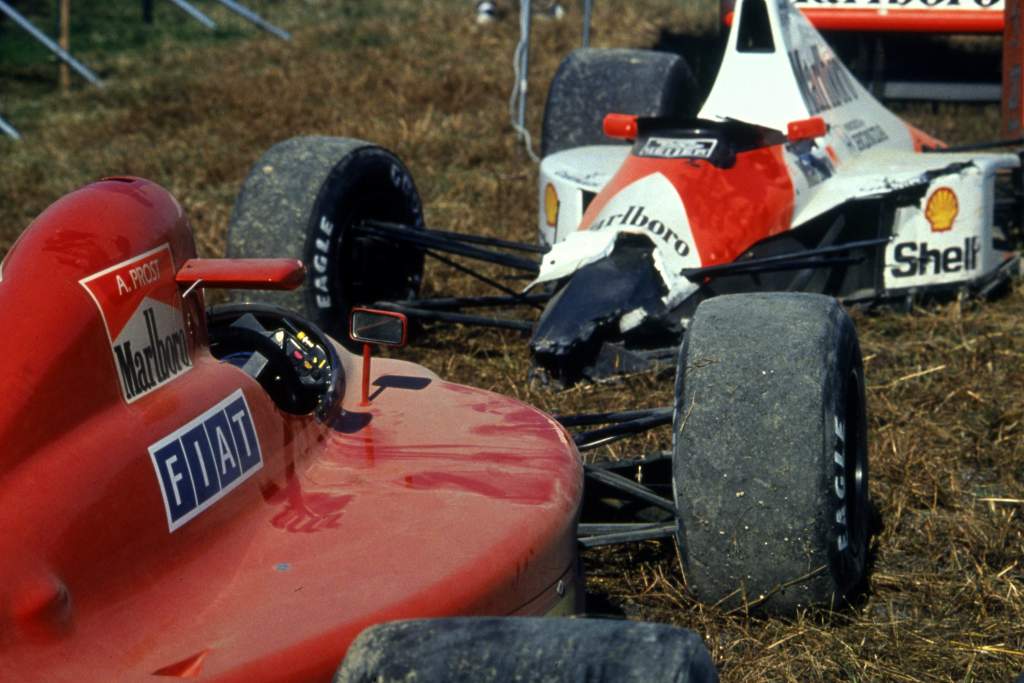 Alain Prost Ayrton Senna collision Suzuka 1990