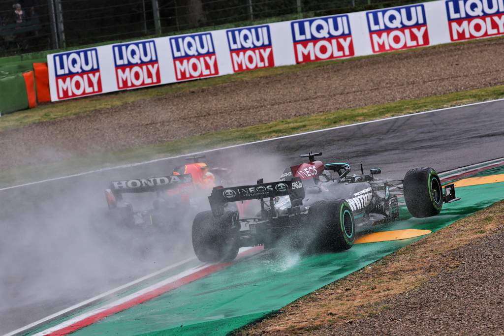 Lewis Hamilton Max Verstappen Imola F1 race