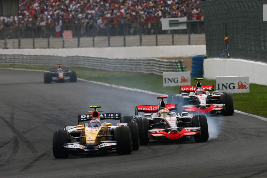 Nelson Piquet Jr Lewis Hamilton Renault McLaren German GP F1