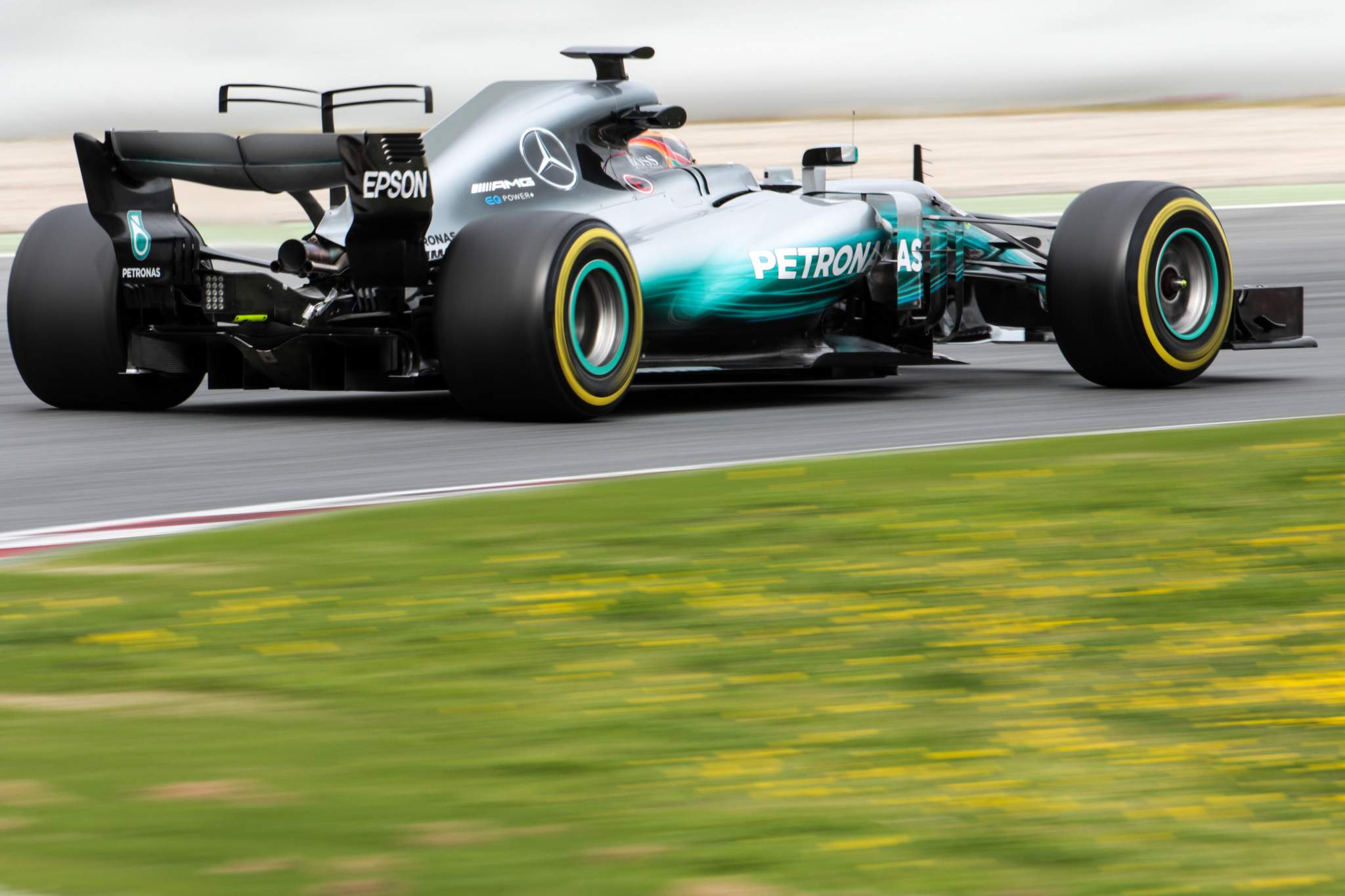 Lewis Hamilton Mercedes Barcelona F1 testing 2017