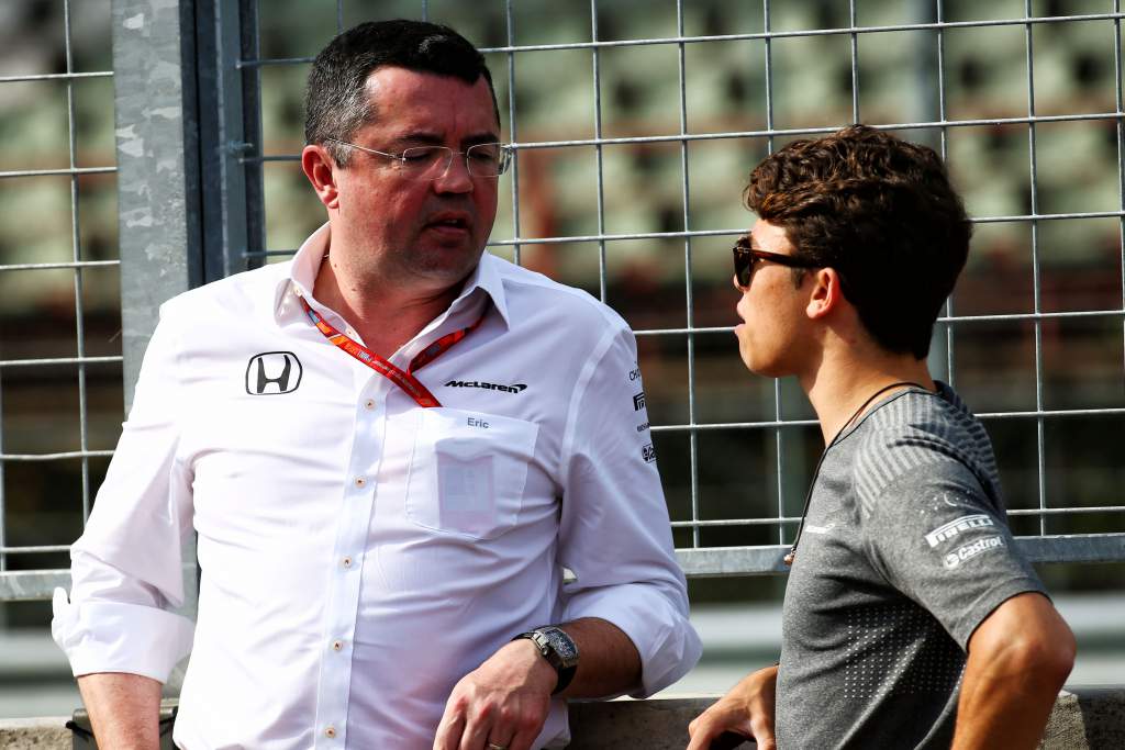 Eric Boullier Nyck de Vries McLaren F1