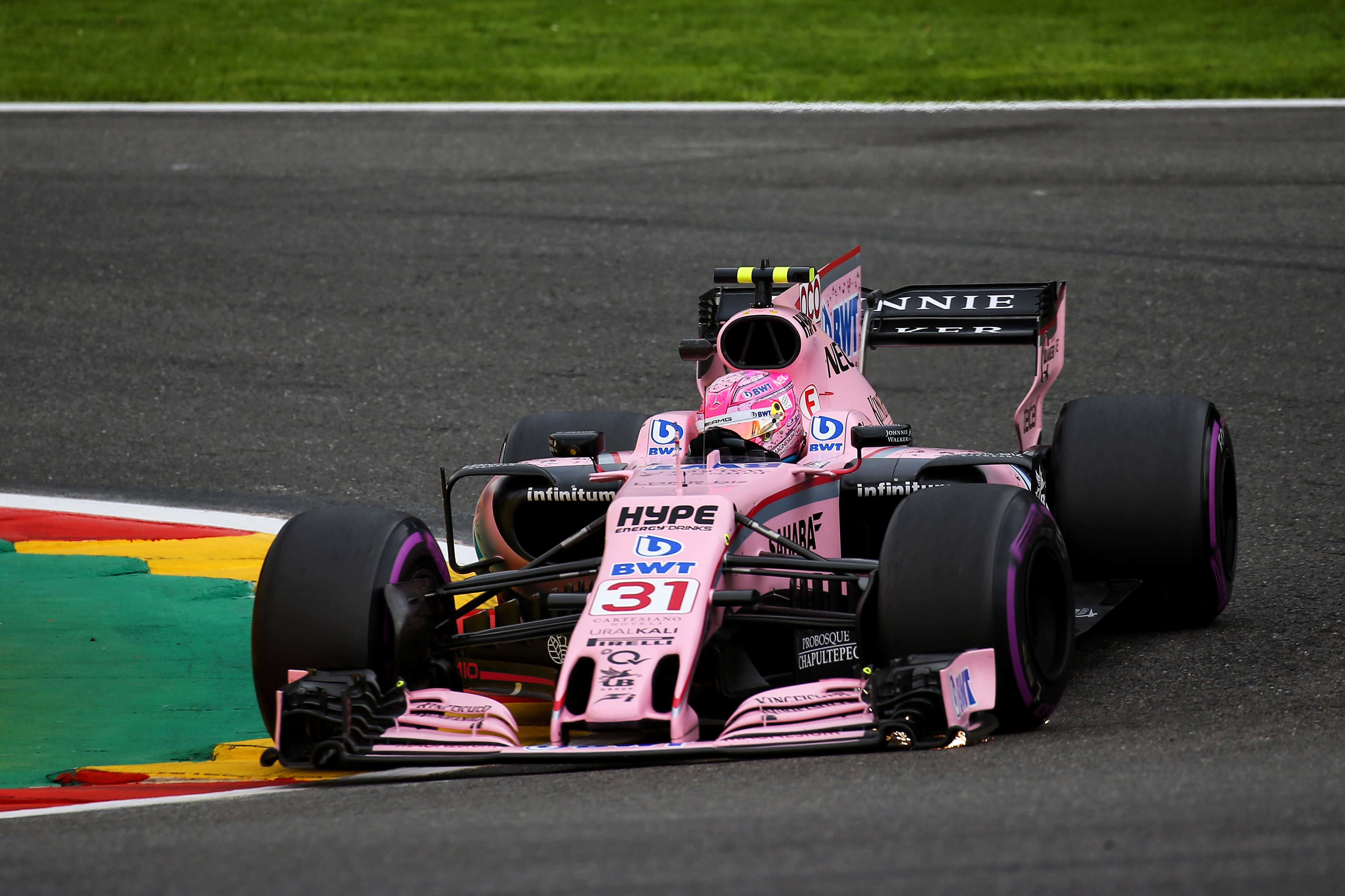 Esteban Ocon Force India Belgian Grand Prix 2017 Spa