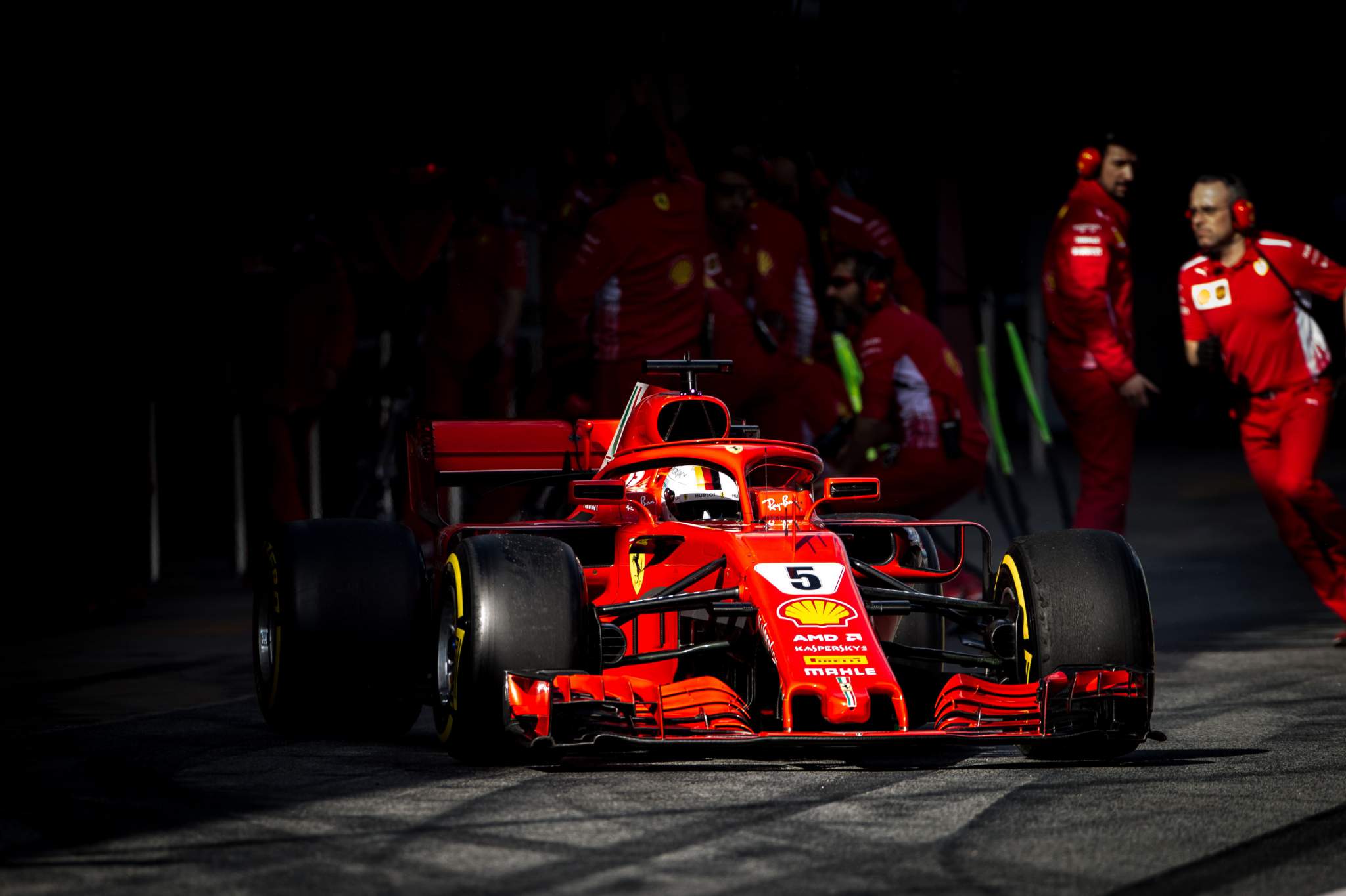 Sebastian Vettel Ferrari Barcelona F1 testing 2018